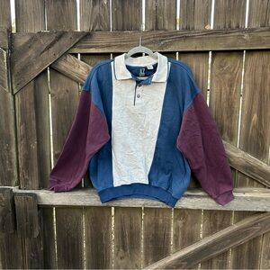 Vintage Colorblock  Sweatshirt Size  S / M .